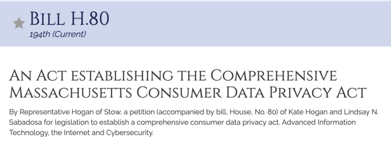 Massachusetts Comprehensive Consumer Data Privacy Act